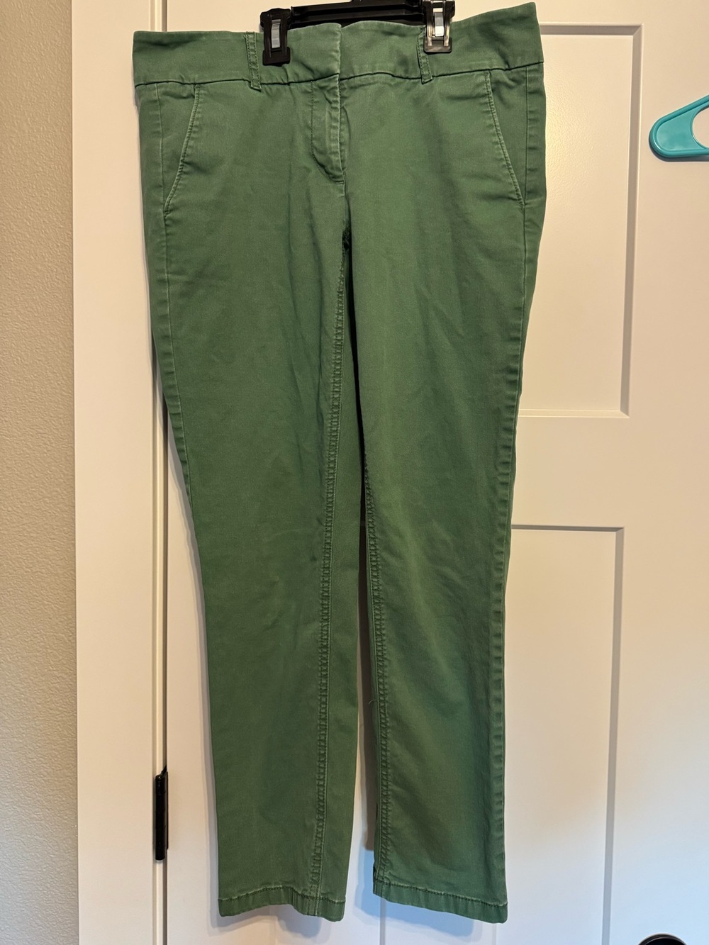 LOFT Olive Green Straight-Leg Pants